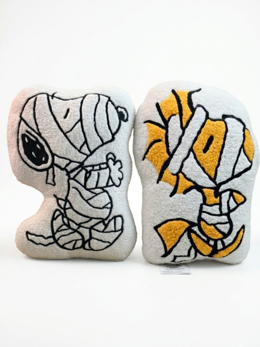New Halloween SNOOPY WOODSTOCK Set Plush Throw Pillows Mummy PEANUTS